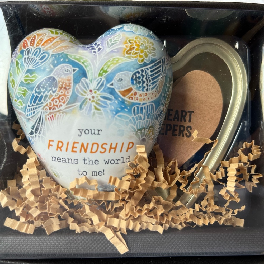 Demdaco Art Heart Keeper Keepsake Trinket Box Friendship